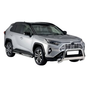 Toyota RAV 4 Side Steps - Omac - S.Steel Oval - Grey - '19-'25